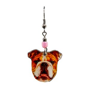 Acrylic English Bull Dog Earrings