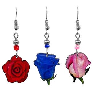 Acrylic Rose Earrings