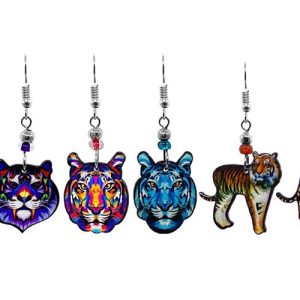 Acrylic Tiger Style Earring