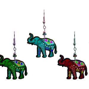 Acrylic Elephant Style Earring
