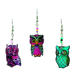 Acrylic Owl Earrings