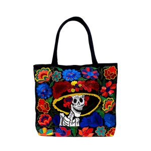 Large Day Of The Dead Tote Bag