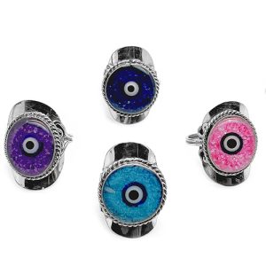 Geometric Evil Eye Ring