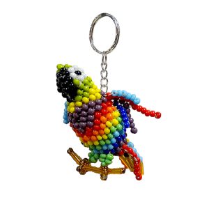 Seed Bead Parrot Keychain