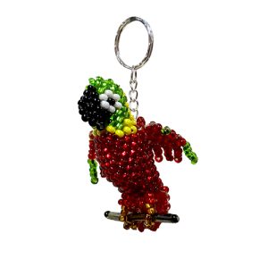 Seed Bead Parrot Keychain