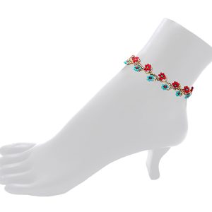 Seed Bead Flower Anklets