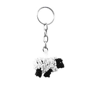 Sheep Seed Bead Keychain