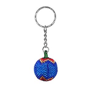 Seed Bead Ball Keychain