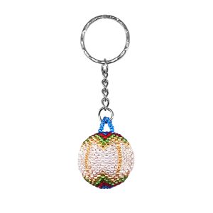 Seed Bead Ball Keychain